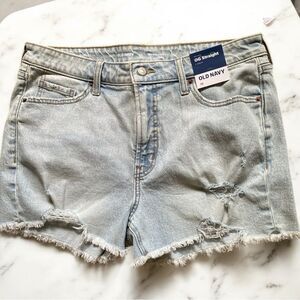 Old Navy Blue Jean Shorts with Distressed Details NWT
